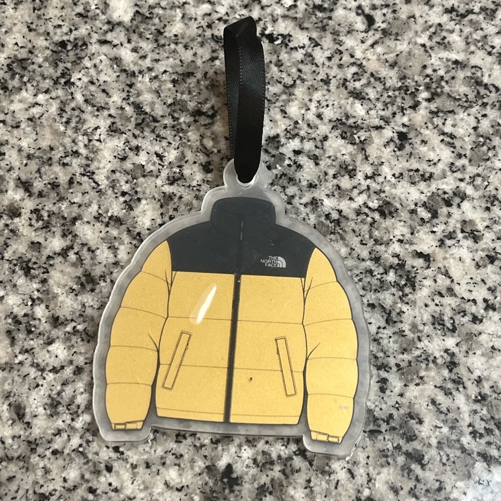 The North Face 2020 Nuptse Jacket Christmas Ornament Acrylic hang tag